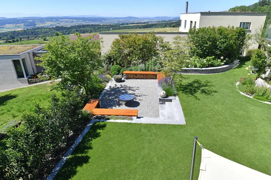 Sitzecke Vogelperspektive